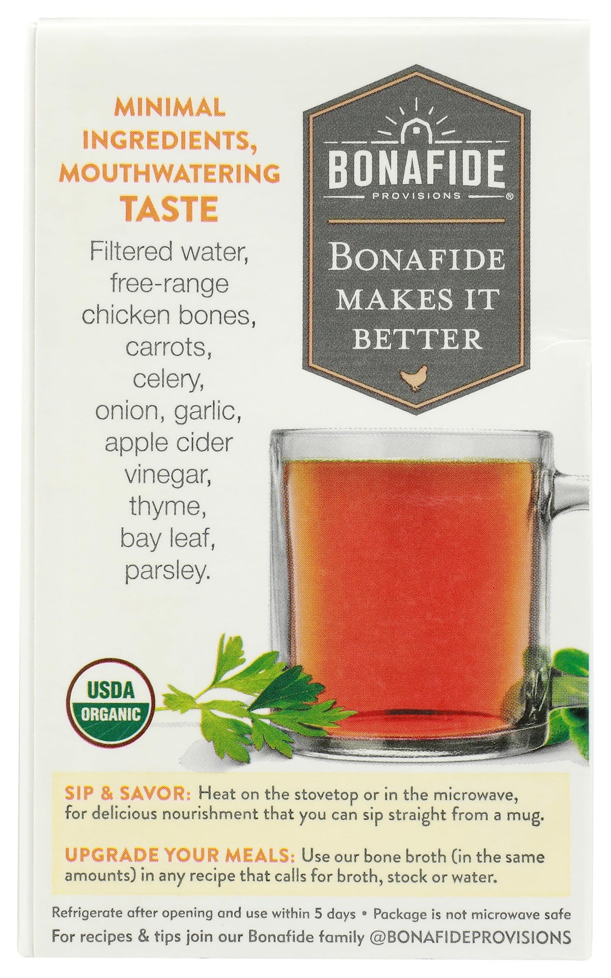 Chicken Bone Broth No Salt Added Organic 16.9 Ounce A47545