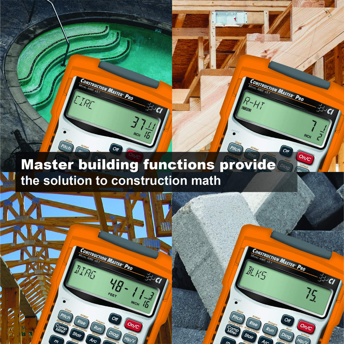 Construction Calculator + Architect Triangular Scale R8010
